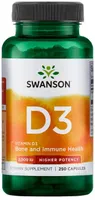 Swanson - Witamina D-3, 2000 IU, Wysoka Moc, 250 kapsułek