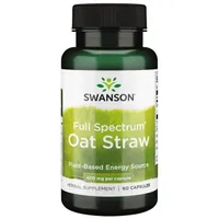 Swanson - Owies Zwyczajny,  Oat Straw, 400mg, 60 kapsułek