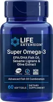 Life Extension - Super Omega-3 EPA / DHA z Lignanami Sezamowymi i Ekstraktem z Oliwek, 60 kapsułek miękkich