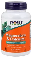 NOW Foods - Magnesium & Calcium + D3 + Zinc, 100 tabletek