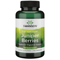 Swanson - Full Spectrum Juniper Berries, Wsparcie Trawienia, 520mg, 100 kapsułek