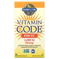 Garden of Life - Vitamin Code RAW D3, 2000 IU, 60 vkaps