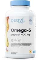 Osavi - Omega-3 Olej Rybi, 1000mg, Naturalny Smak, 180 kapsułek miękkich
