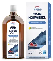 Osavi - Tran Norweski, 1000mg Omega 3, Cytryna - Mięta, 500 ml