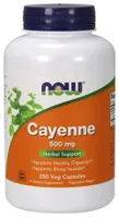 NOW Foods - Cayenne, Pieprz Kajeński, 500mg, 250 kapsułek