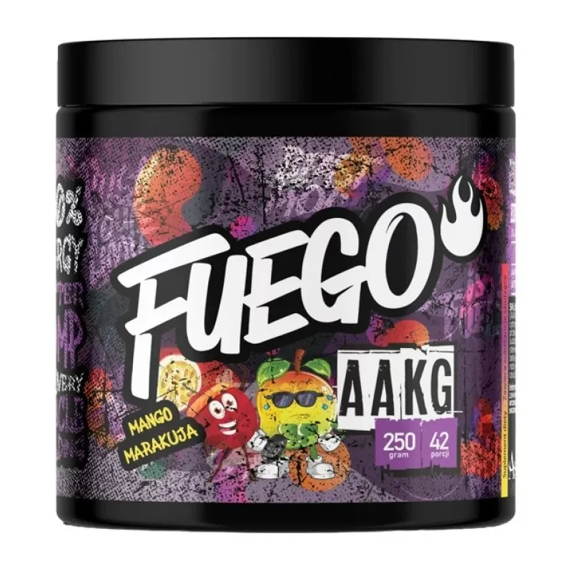 Fuego - AAKG, Mango-Marakuja, Proszek, 250g