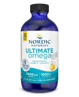Nordic Naturals - Ultimate Omega Xtra, 3400mg Omega 3+ Witamina D3, Cytryna, Płyn, 237 ml