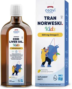 Osavi - Tran Norweski Kids, 500mg Omega 3, Cytryna, 250 ml