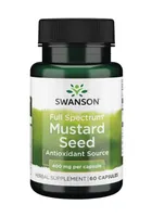 Swanson - Full Spectrum Mustard Seed, Ziarno Gorczycy, 400mg, 60 kapsułek