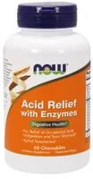 NOW Foods - Acid Relief + Enzymes, Regulator Kwasowości + Enzymy  60 żelek