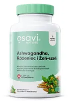 Osavi - Ashwagandha + Różeniec i Żeń-szeń, 120 vkaps