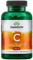 Swanson - Witamina C z Ekstraktem z Dzikiej Róży, 1000mg, 90 kapsułek
