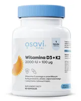 Osavi - Witamina D3 + K2, 2000IU + 100 μg, 60 kapsułek miękkich