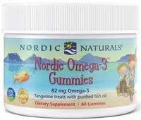 Nordic Naturals - Omega-3 Gummies, 82mg, Smak Mandarynki, 60 żelek