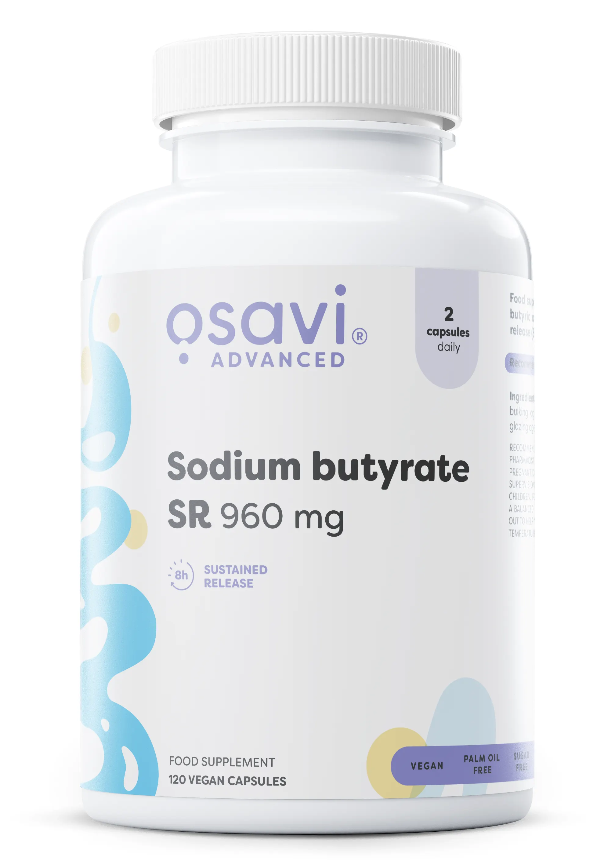 Sodium butyrate SR, 960mg - 120 vegan capsules