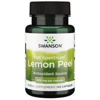 Swanson - Full Spectrum Lemon Peel, Skórka Cytryny, 400mg, 60 kapsułek