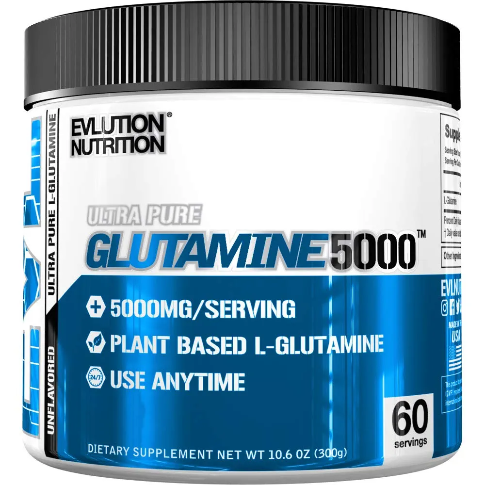 EVLution Nutrition - Ultra Pure Glutamine 5000, Unflavoured, Proszek, 300g