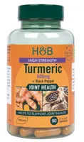 Holland & Barrett - High Strength Turmeric with Black Pepper, 600mg, 90 kapsułek