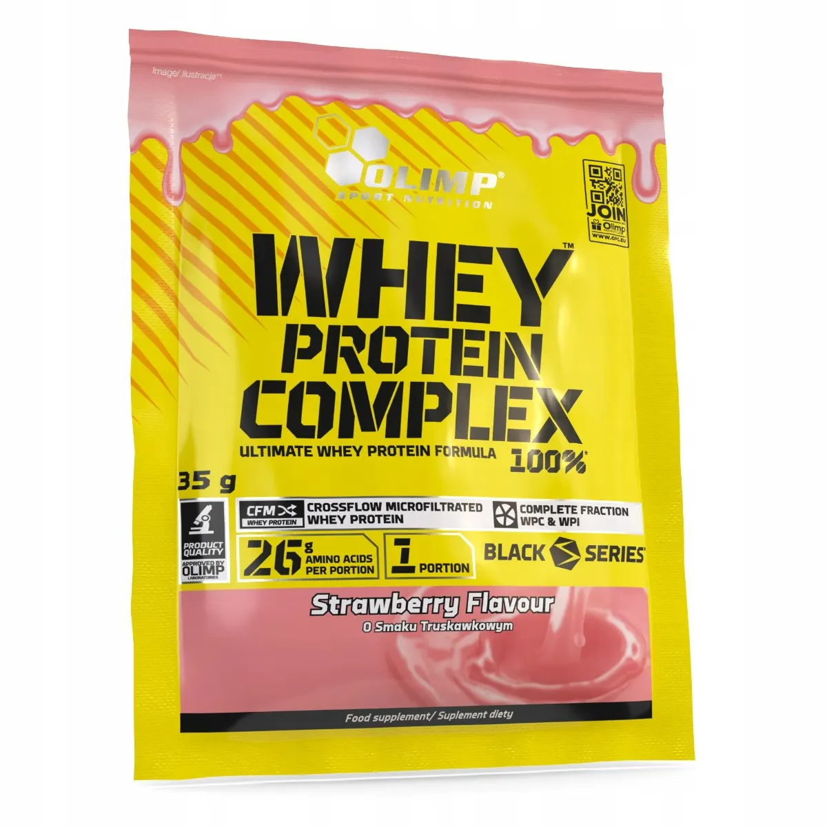 Olimp - Whey Protein 100%, Truskawka, Proszek, 35g