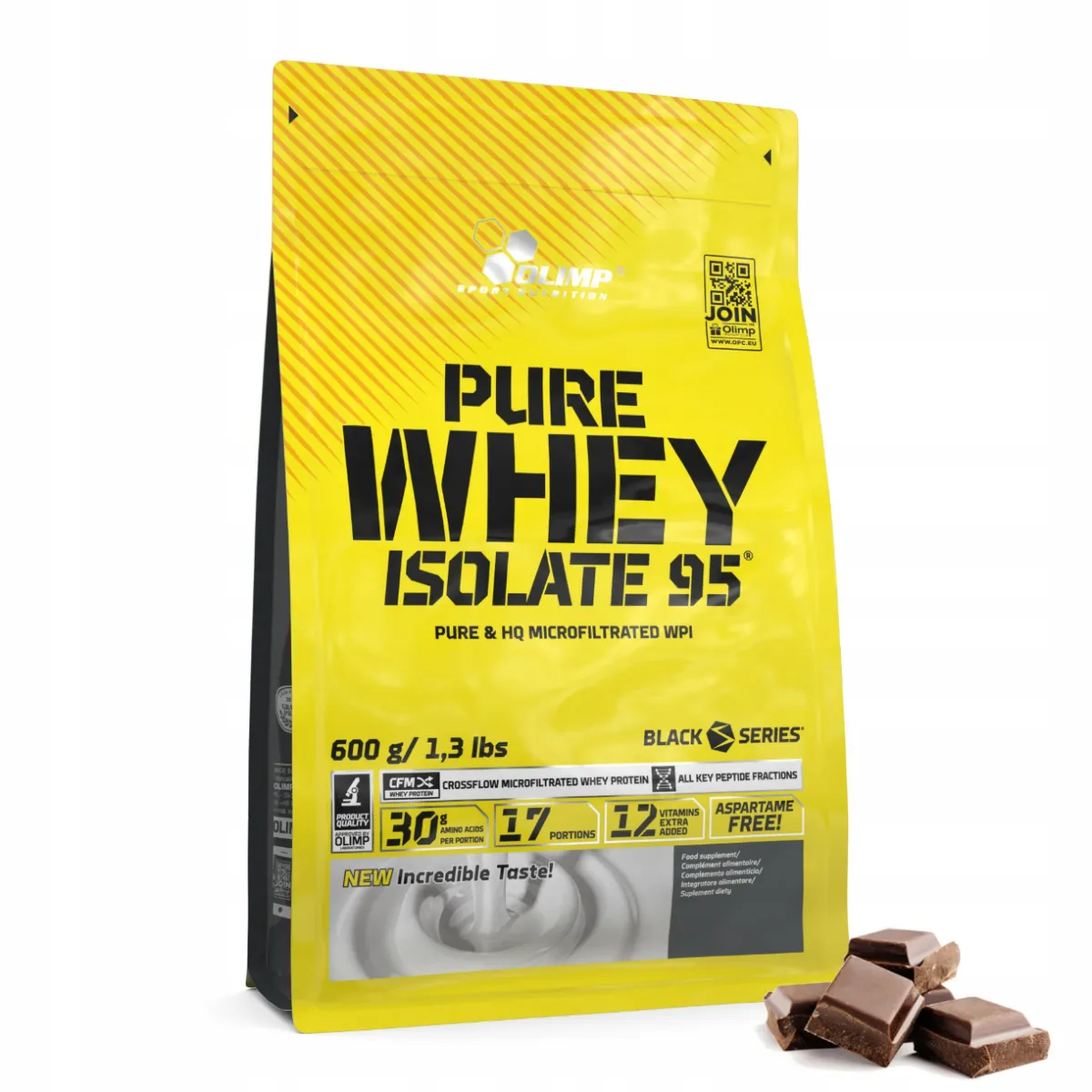 Olimp - Pure Whey Isolate, Czekolada, Proszek, 600g