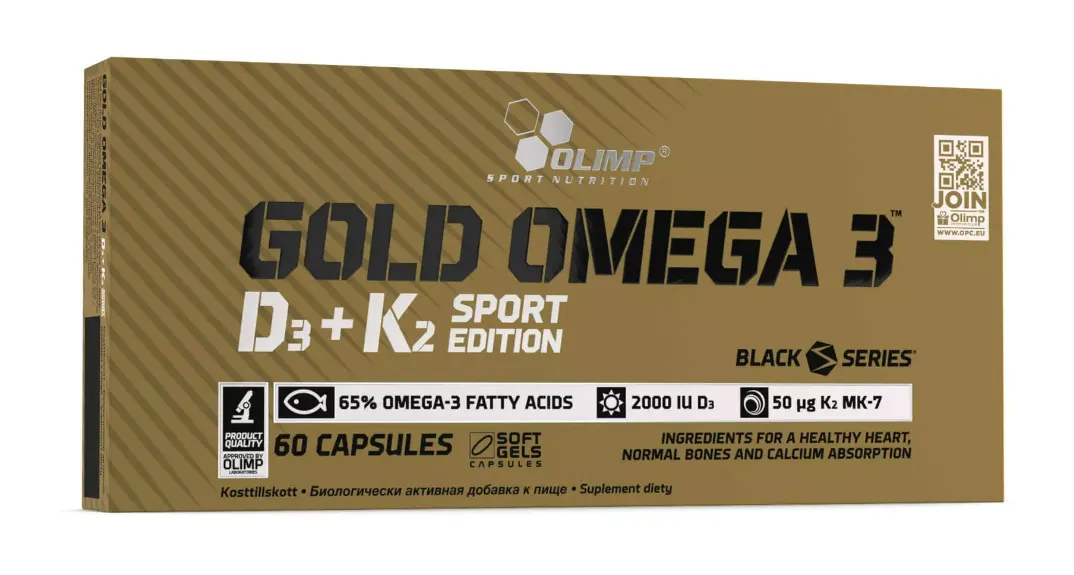 Olimp - Gold Omega 3 D3+K2,  60 kapsułek